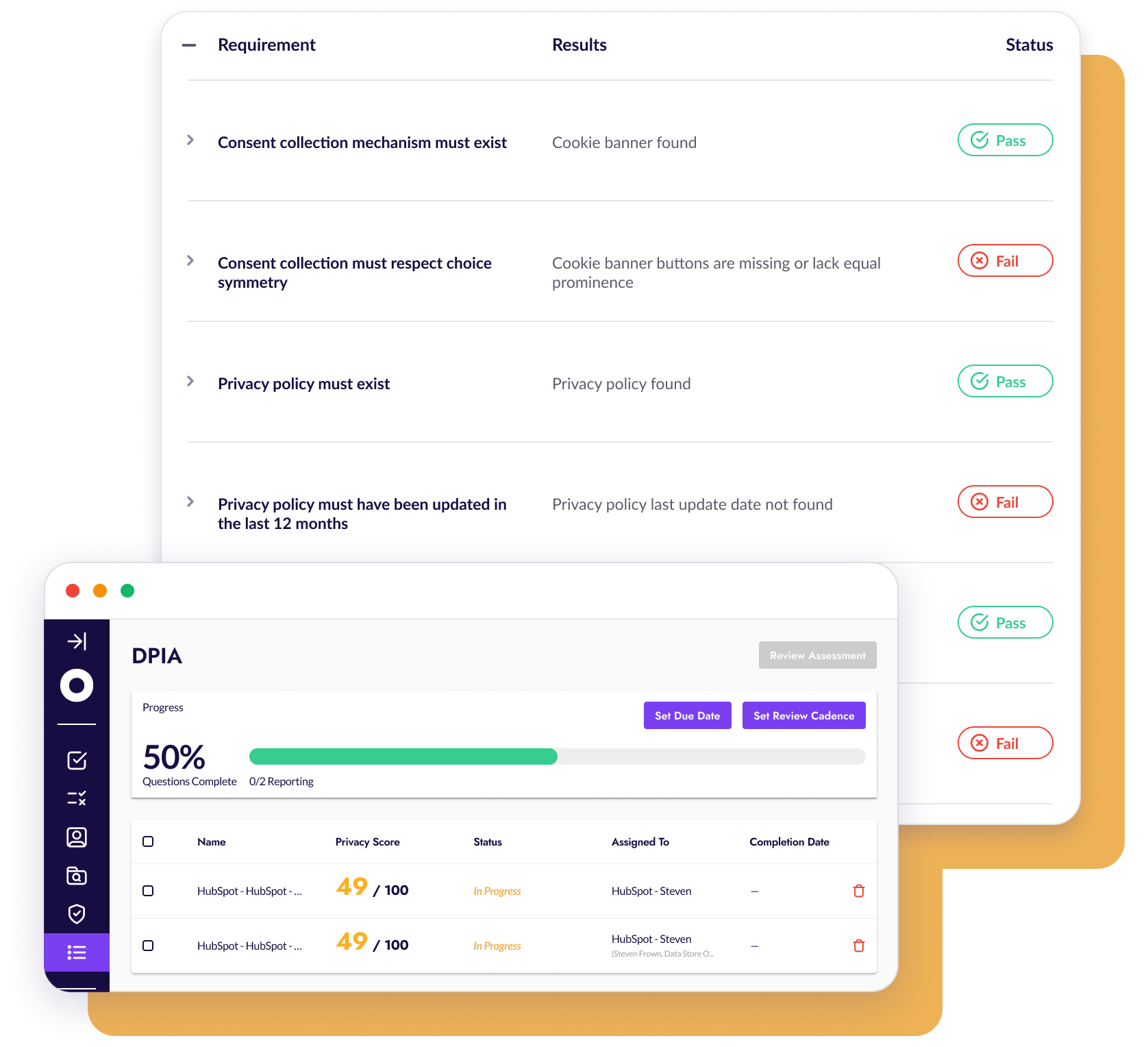 Compliance check + Assessments-unified-consent
