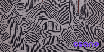 Painting of fingerprint-like patterns