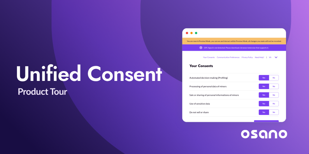 Featured image - product tour - unified consent