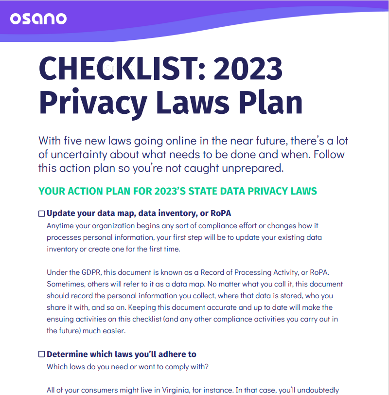 2023 privacy laws action plan - cover image