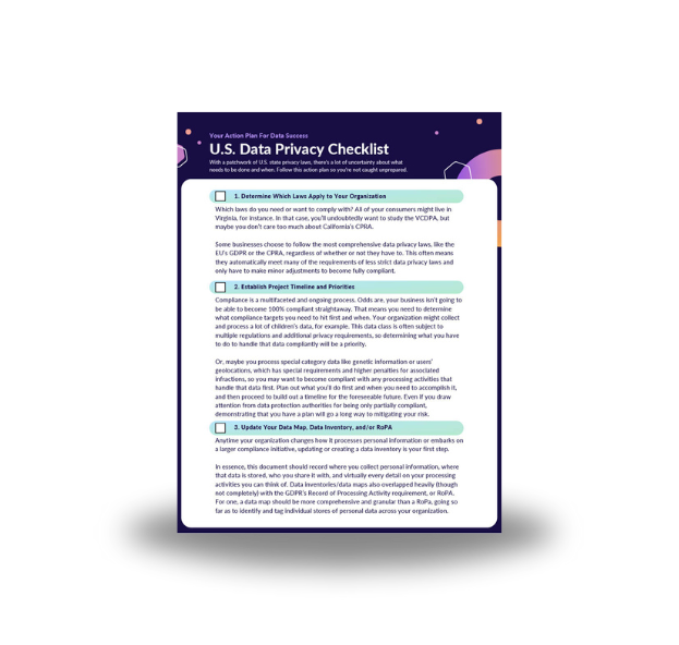Switchback - US privacy law checklist