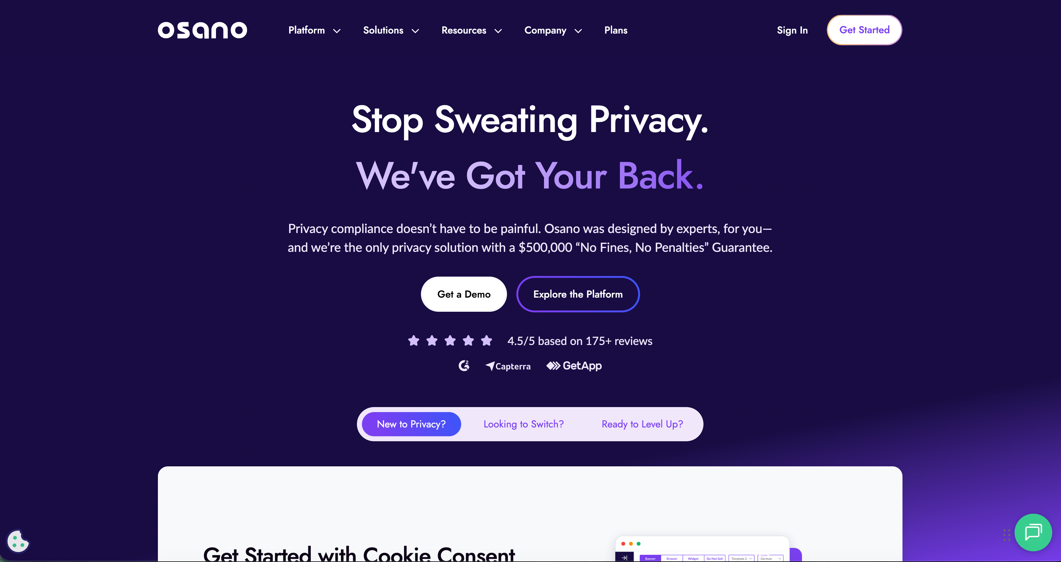 osano homepage 2026