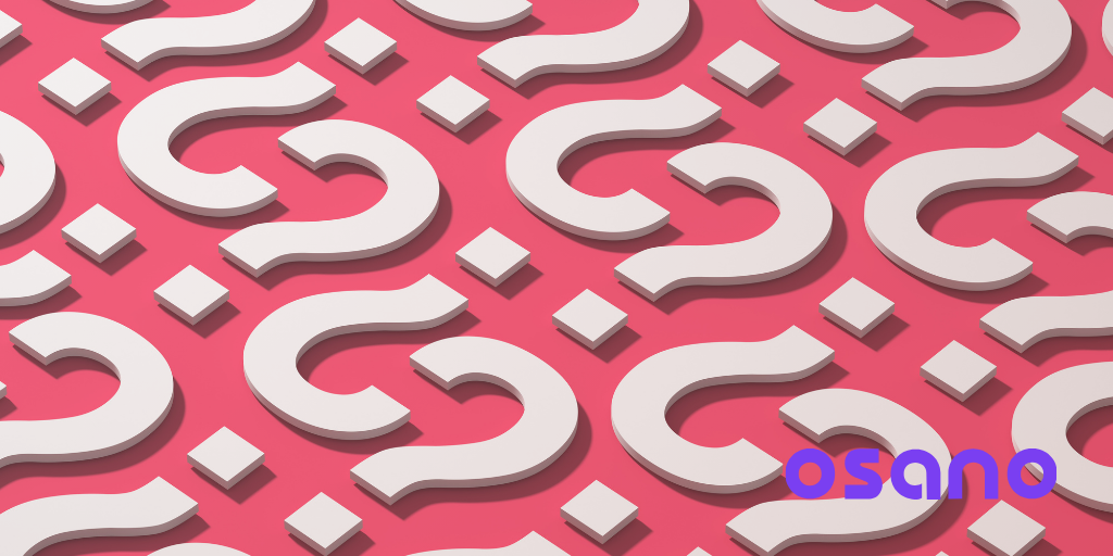Pattern composed of layered question marks