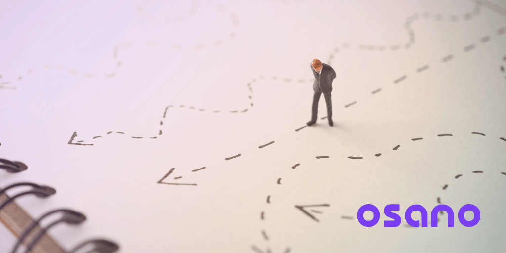 Man evaluating his path