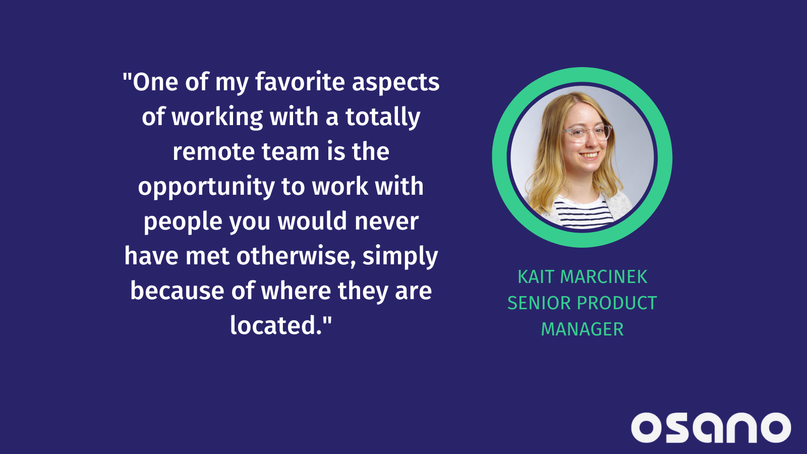 Image of Kait Marcinek, Senior Product Manager, alongside a quote from this blog, 